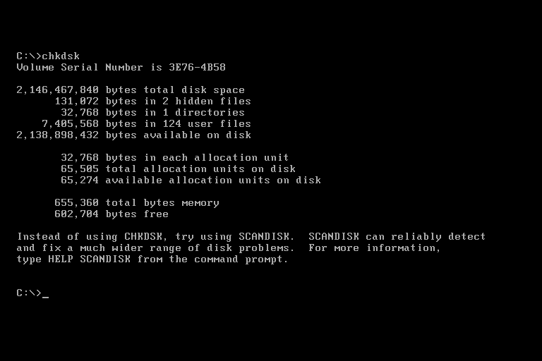 MS DOS Prompt